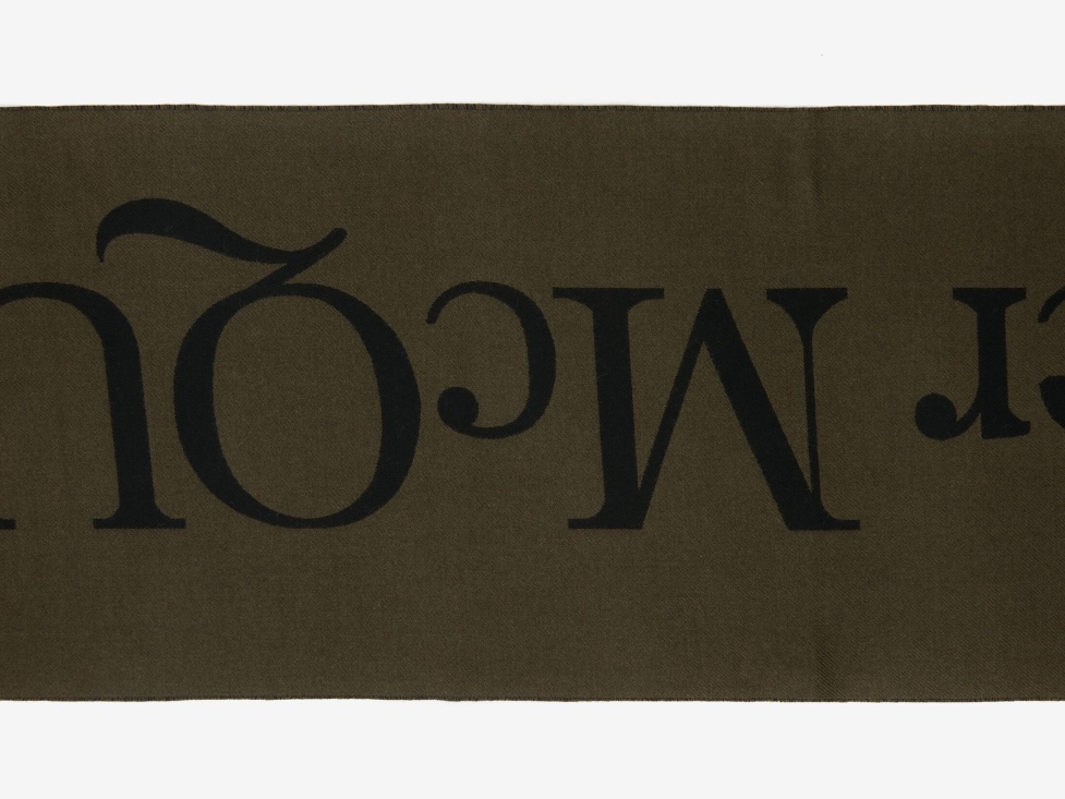 Men's Classic Logo Scarf Fashion Alexander McQueen Khaki