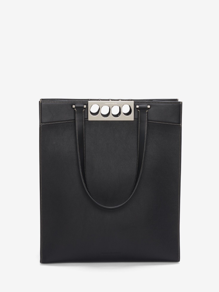 Black Men's The Grip Tote Bag Fashion Alexander McQueen