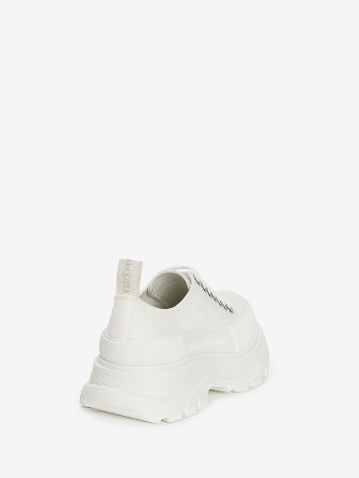 Fashion Alexander McQueen White Women's Tread Slick Lace Up