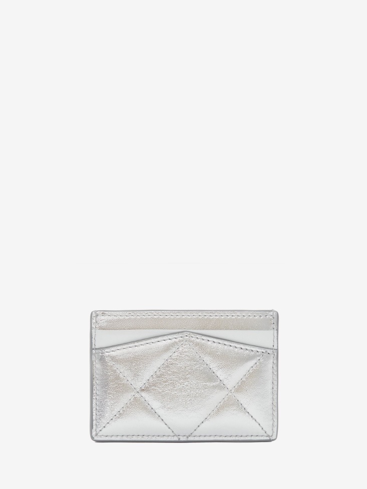 Women's in Graffiti Card Holder Fashion Alexander McQueen Silver/White