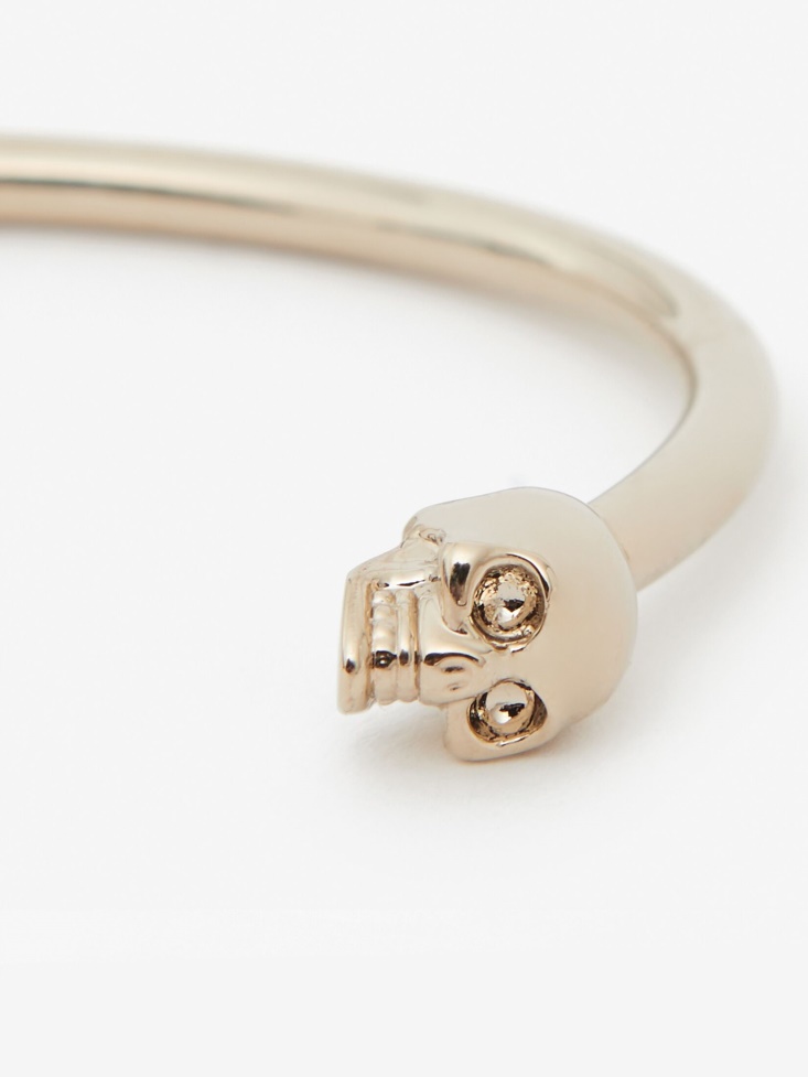 Antique Gold Fashion Alexander McQueen Women's Twin Skull Bracelet