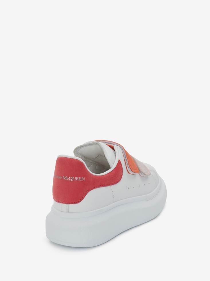 Fashion Alexander McQueen White/Multicolour Women's Kids Oversized Strap Sneaker