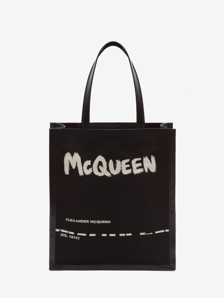 Black/Multicolour Fashion Alexander McQueen Men's Tote Bag