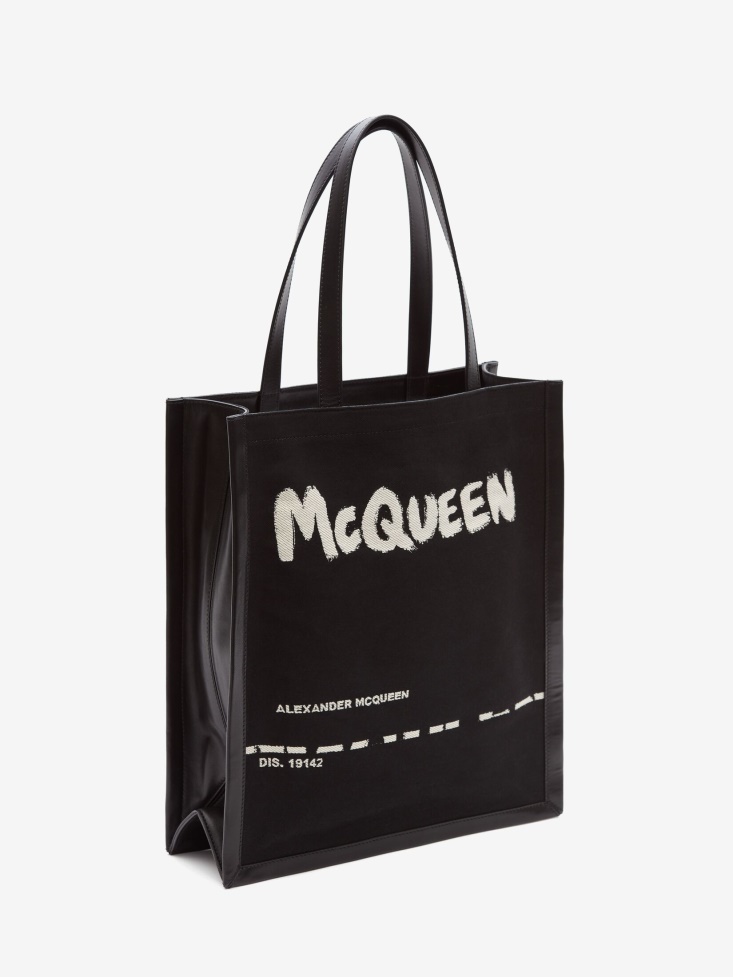 Black/Multicolour Fashion Alexander McQueen Men's Tote Bag