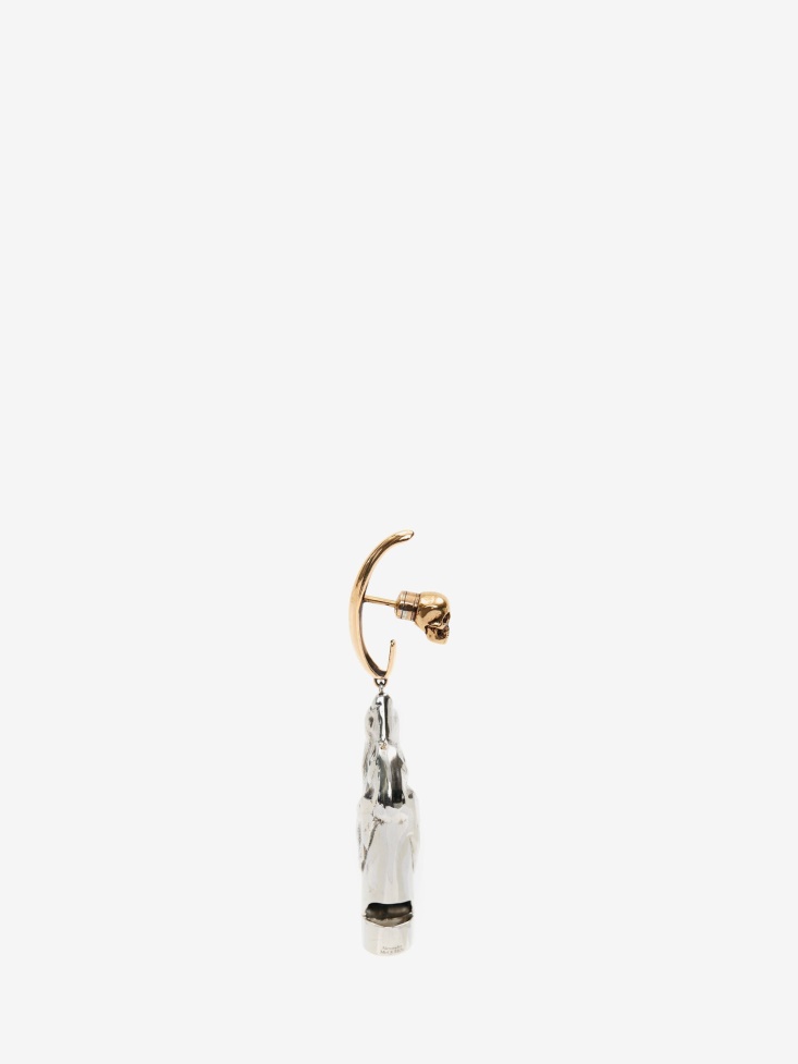 Antique Silver Fashion Alexander McQueen Women's Whistle Single Earring