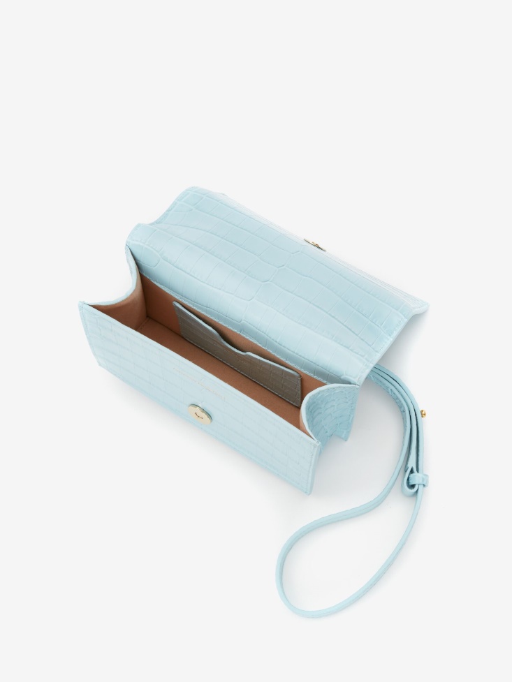 Fashion Alexander McQueen Women's Mini Jewelled Satchel Pale Blue