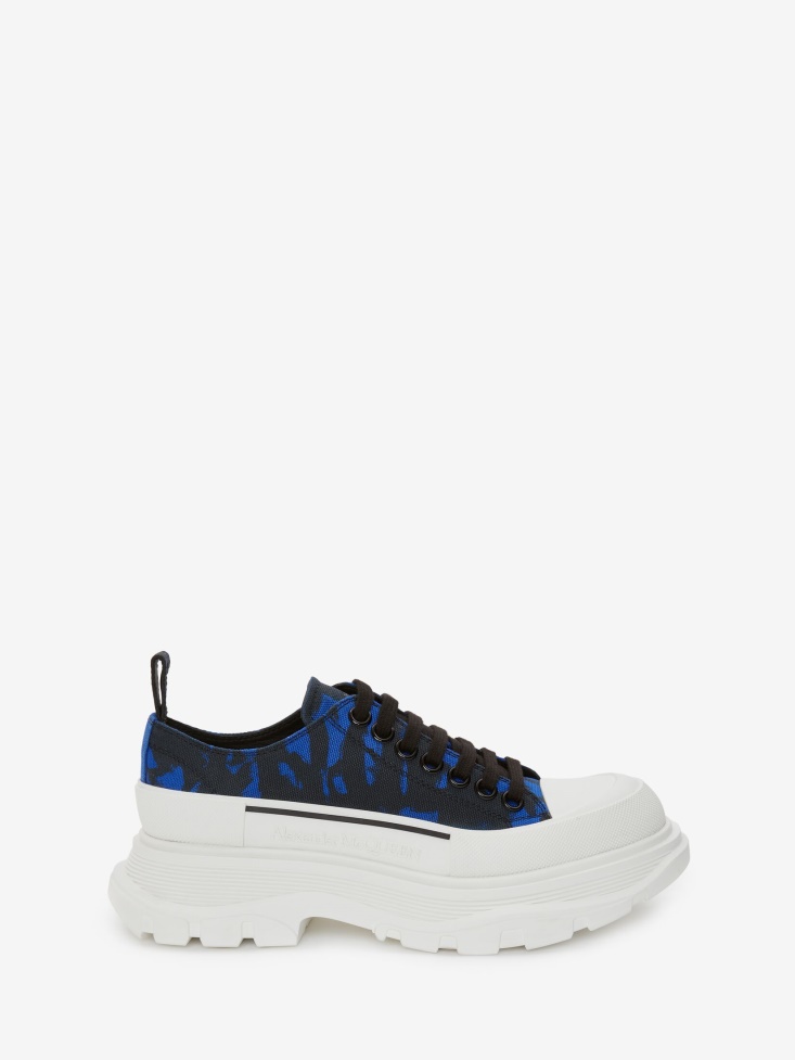 Fashion Alexander McQueen Black/Blue Women's Tread Slick Lace Up