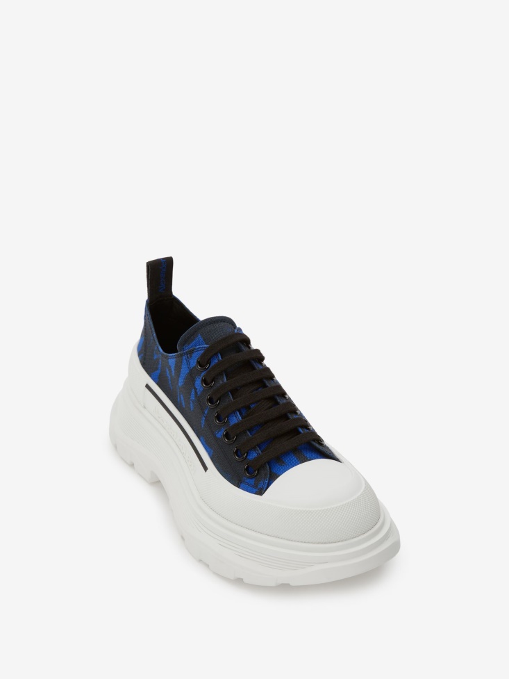 Fashion Alexander McQueen Black/Blue Women's Tread Slick Lace Up