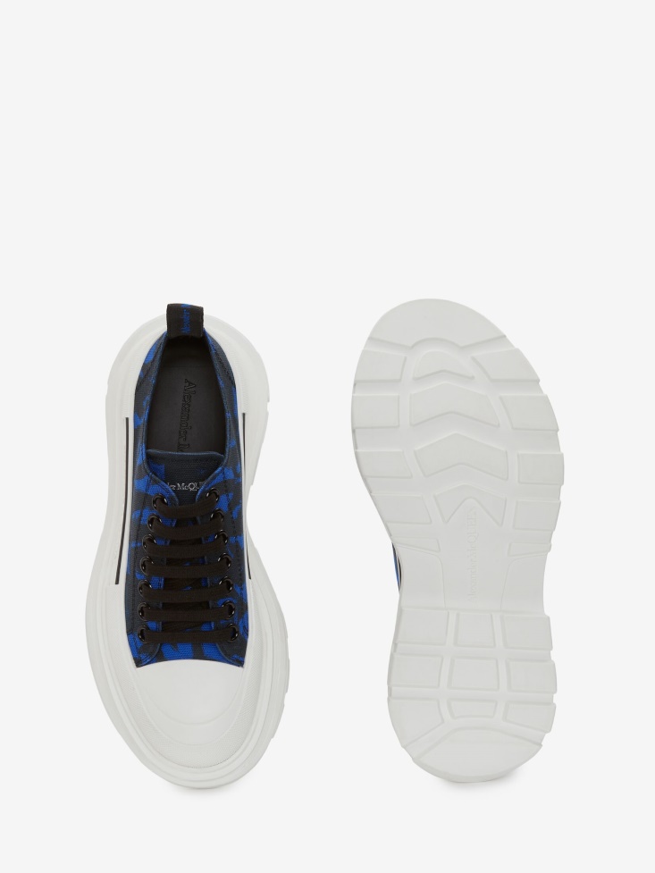 Fashion Alexander McQueen Black/Blue Women's Tread Slick Lace Up