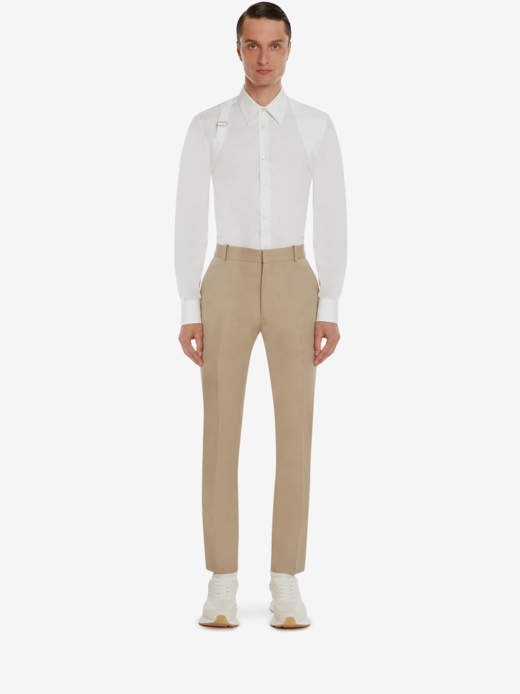 Sage Fashion Alexander McQueen Men's Tailored Cigarette Trousers