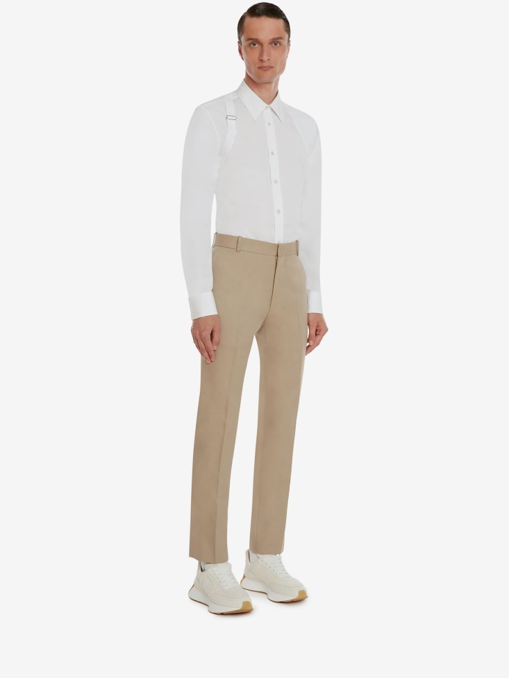 Sage Fashion Alexander McQueen Men's Tailored Cigarette Trousers