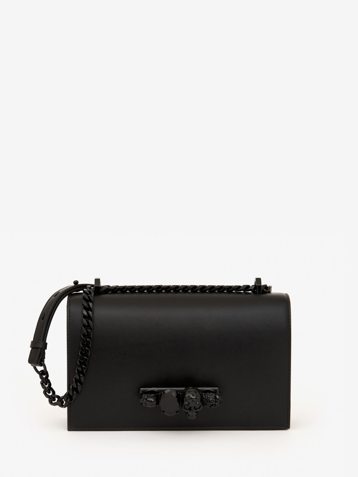 Women's Jewelled Satchel Fashion Alexander McQueen Black