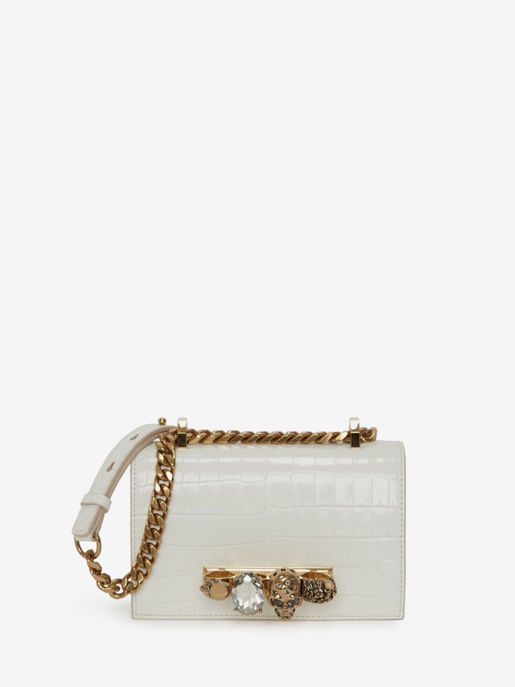 Deep Ivory Fashion Alexander McQueen Women's Mini Jewelled Satchel