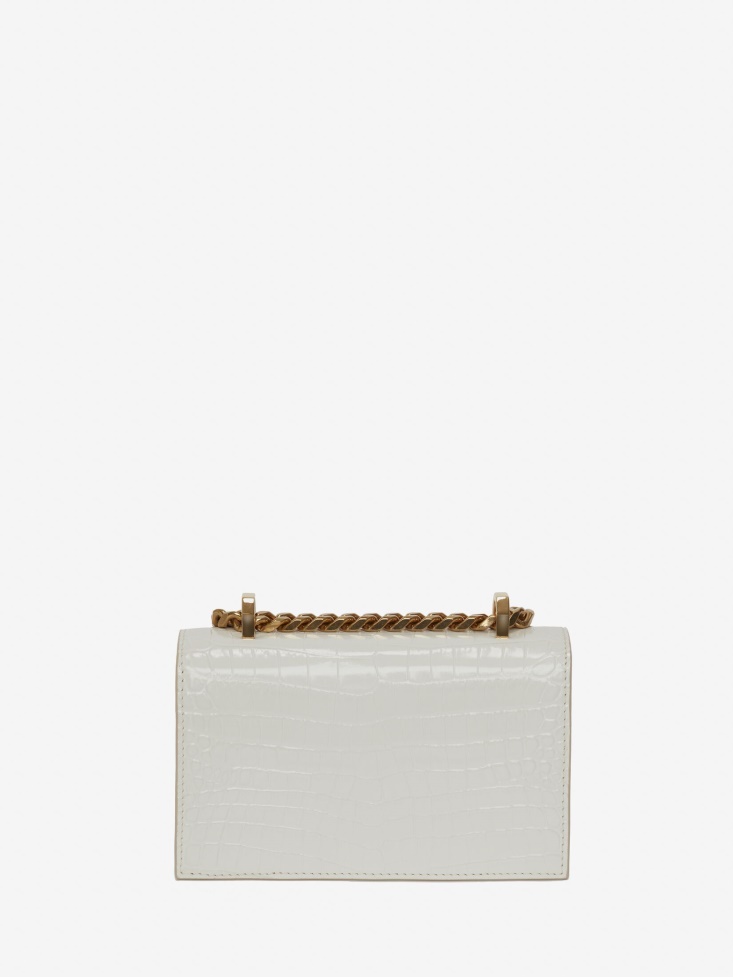 Deep Ivory Fashion Alexander McQueen Women's Mini Jewelled Satchel