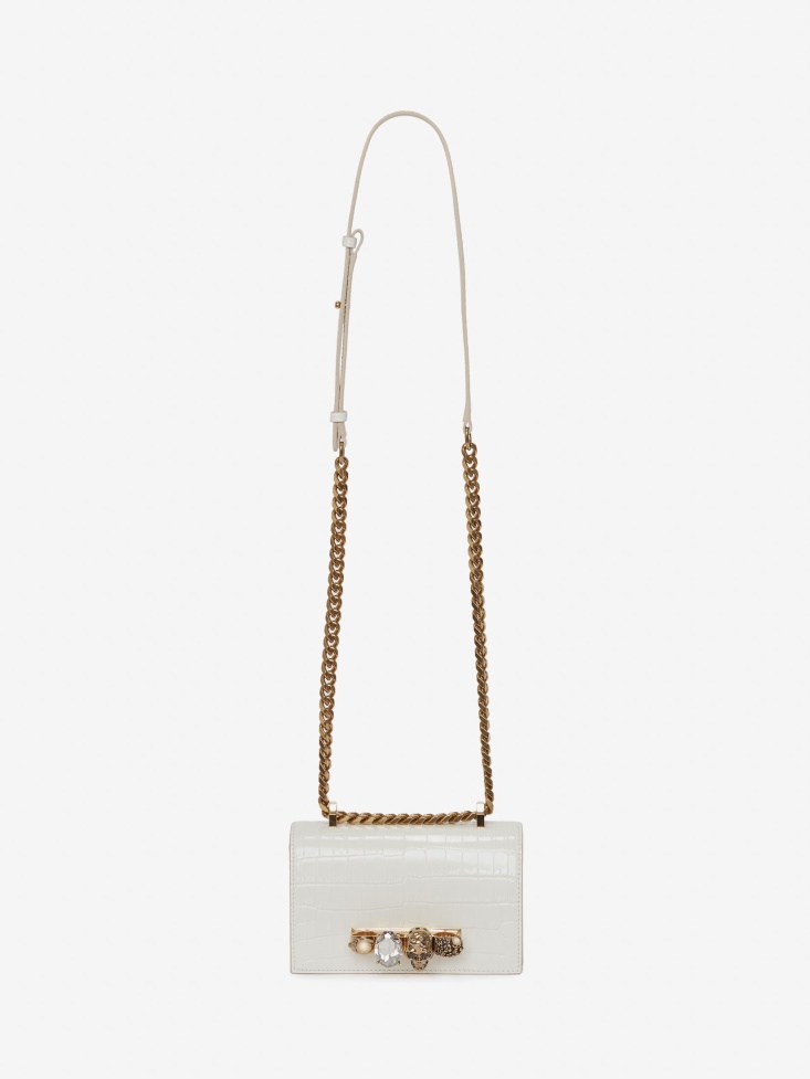 Deep Ivory Fashion Alexander McQueen Women's Mini Jewelled Satchel