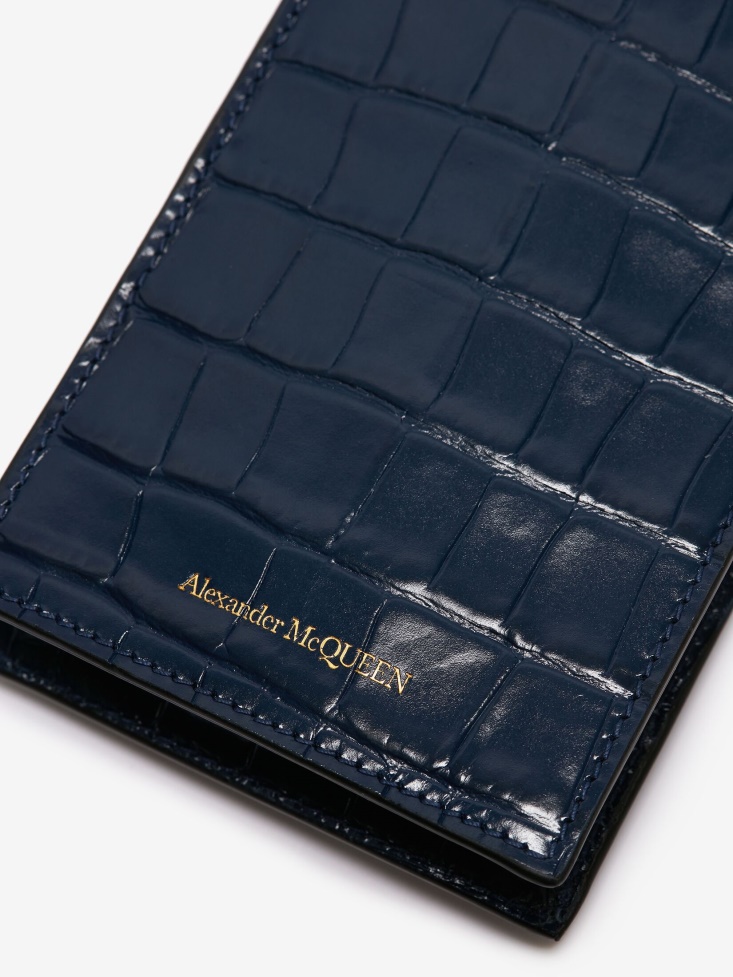 Women's Skull Phone Case With Chain Navy Fashion Alexander McQueen
