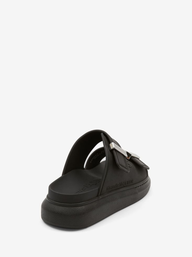 Black/Silver Men's Hybrid Slide Fashion Alexander McQueen