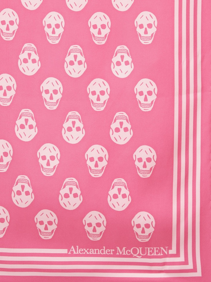 Rose Fashion Alexander McQueen Women's Biker Skull Foulard