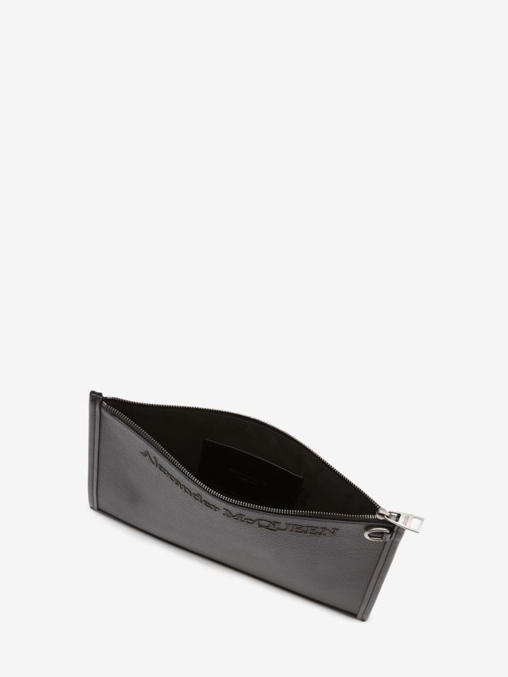 Fashion Alexander McQueen Men's Edge Zip Pouch Black