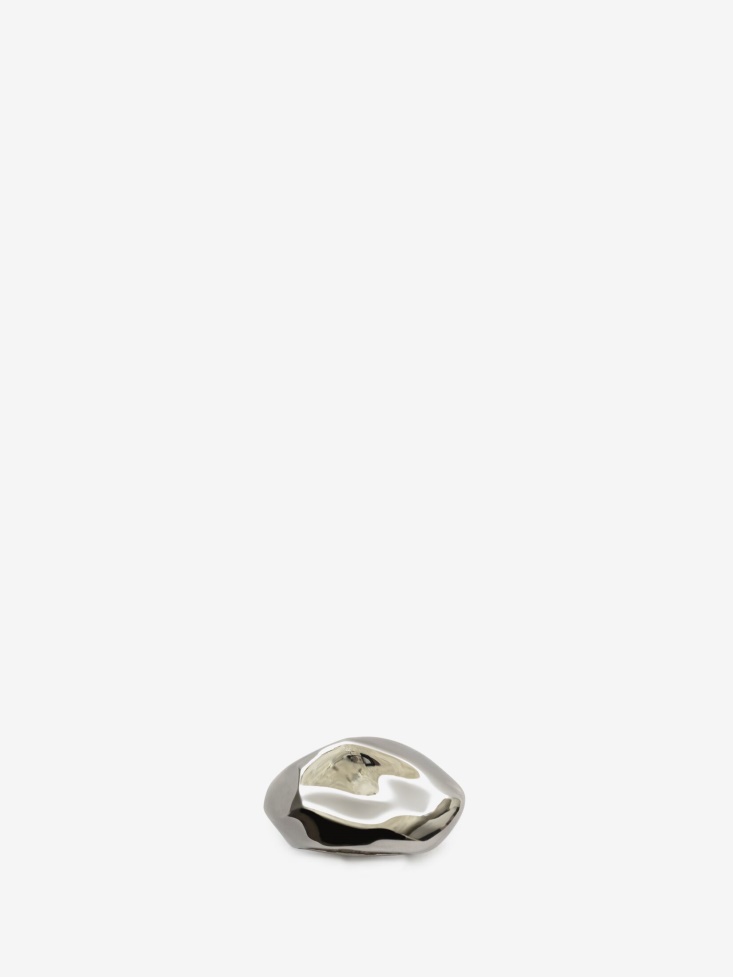 Antique Silver Men's Molten Ring Fashion Alexander McQueen