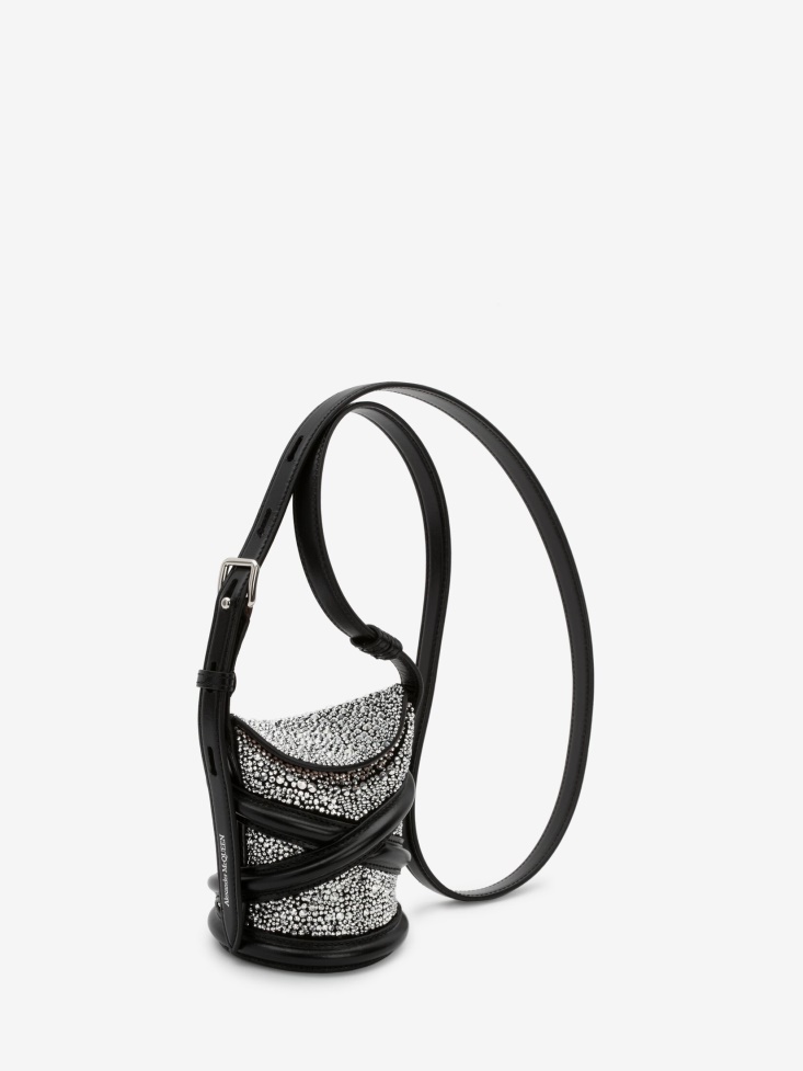 Women's The Curve Mini Fashion Alexander McQueen Black/Silver