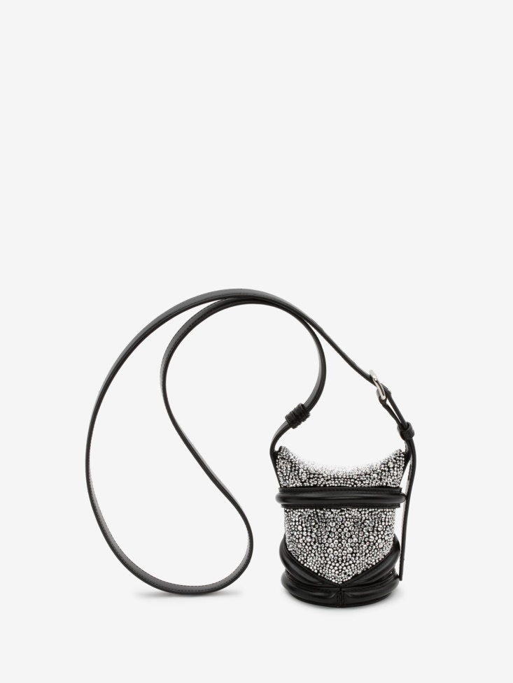 Women's The Curve Mini Fashion Alexander McQueen Black/Silver