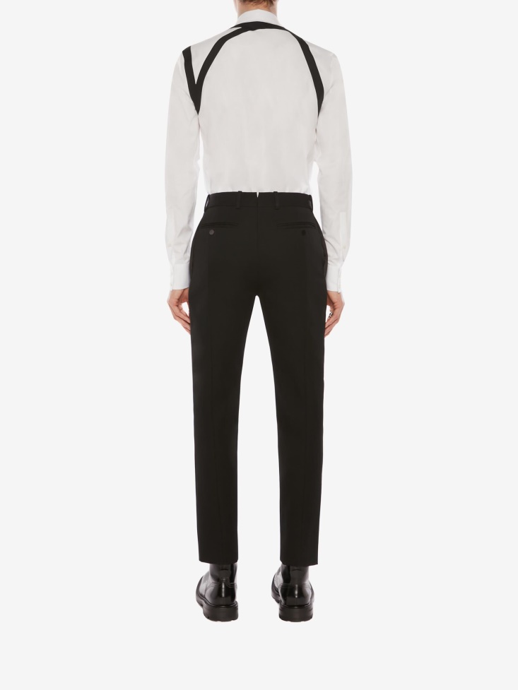 Men's Cage Harness Shirt White Fashion Alexander McQueen