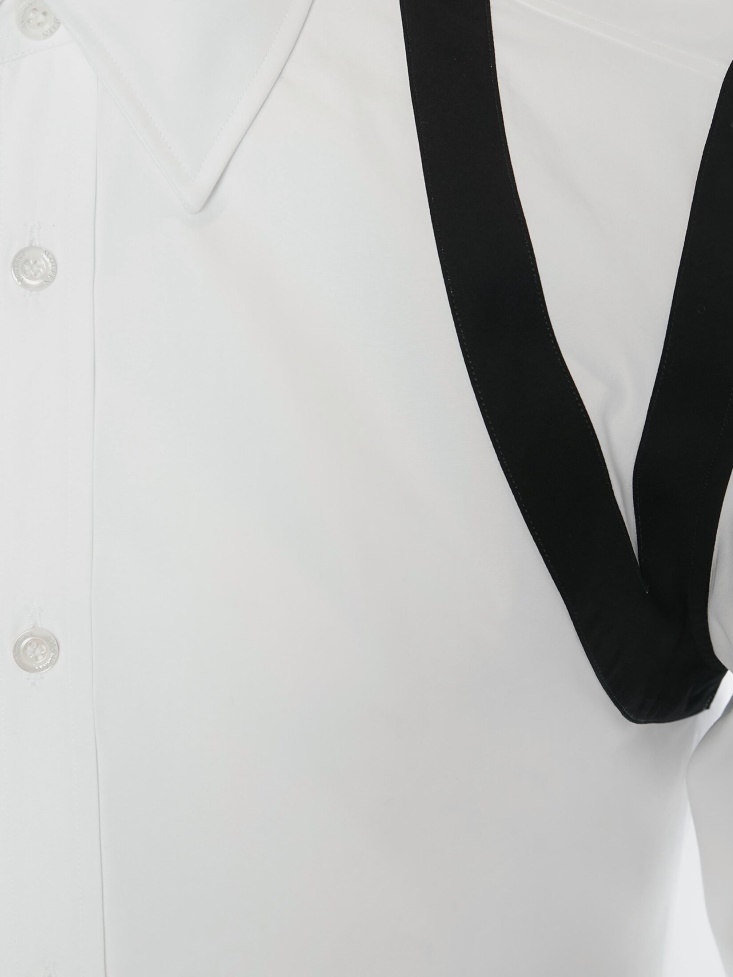 Men's Cage Harness Shirt White Fashion Alexander McQueen