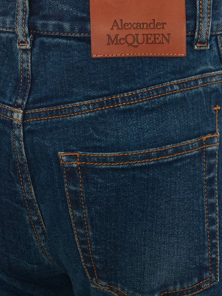 Dark Blue Wash Women's Narrow Bootcut Denim Trouser Fashion Alexander McQueen