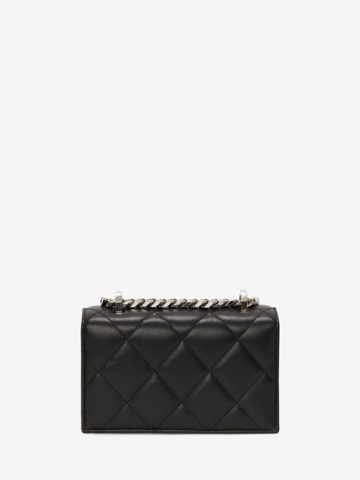 Black/White Fashion Alexander McQueen Women's Mini Jewelled Satchel