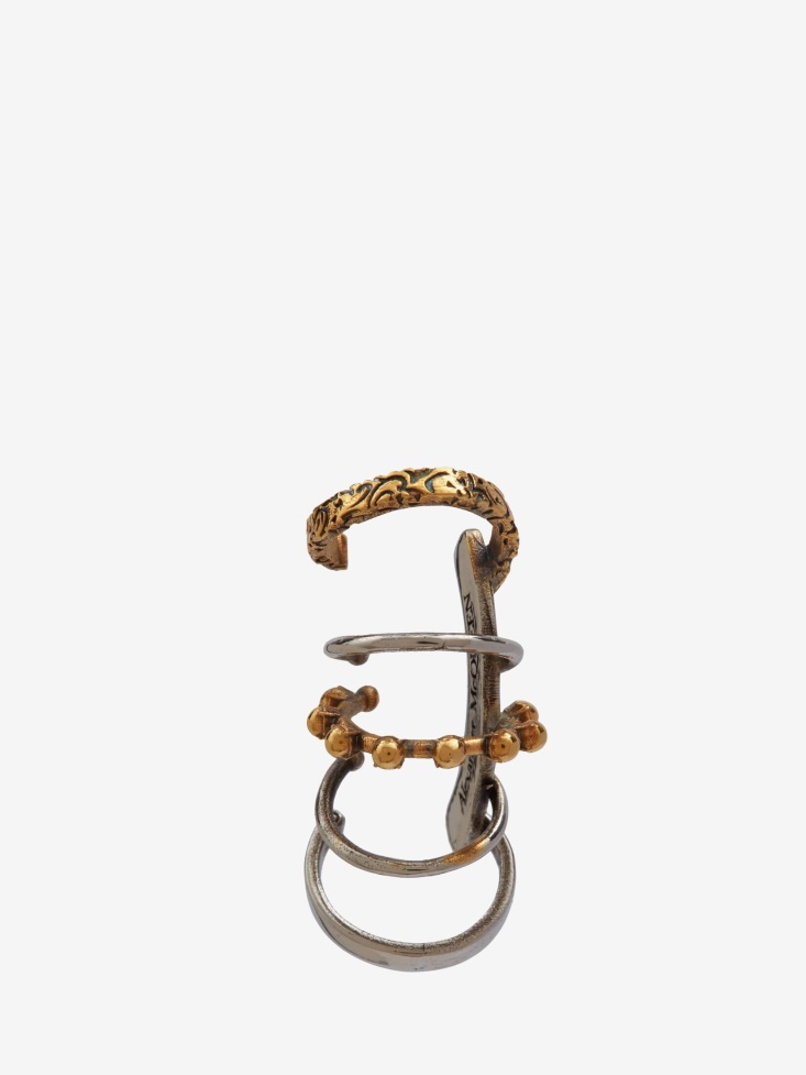Fashion Alexander McQueen Antique Silver Women's Punk Ear Cuff