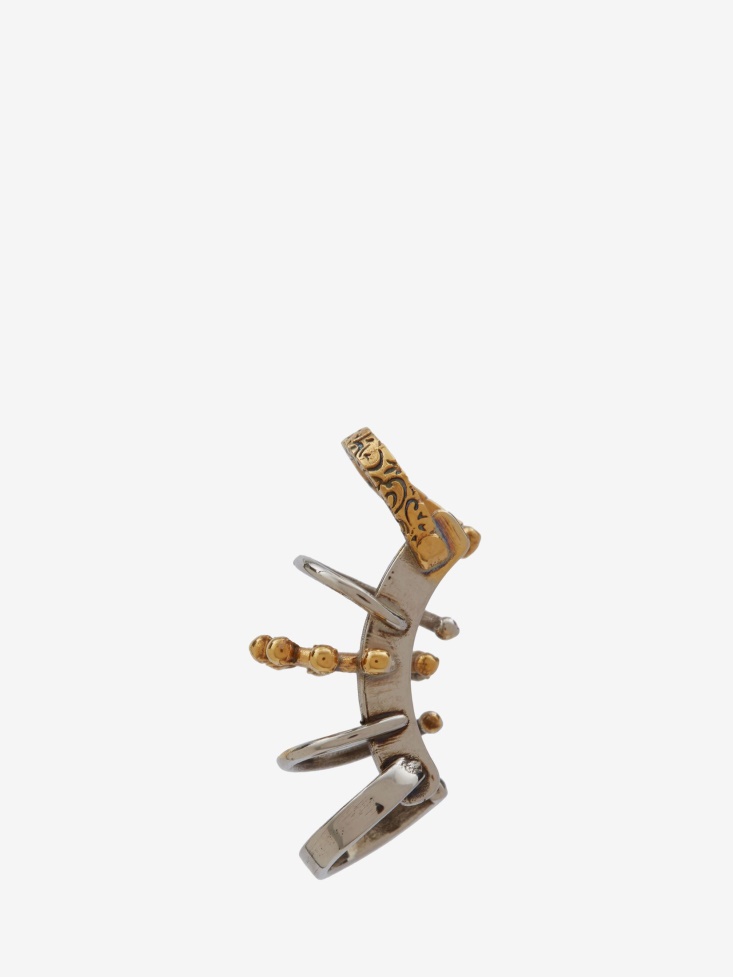 Fashion Alexander McQueen Antique Silver Women's Punk Ear Cuff