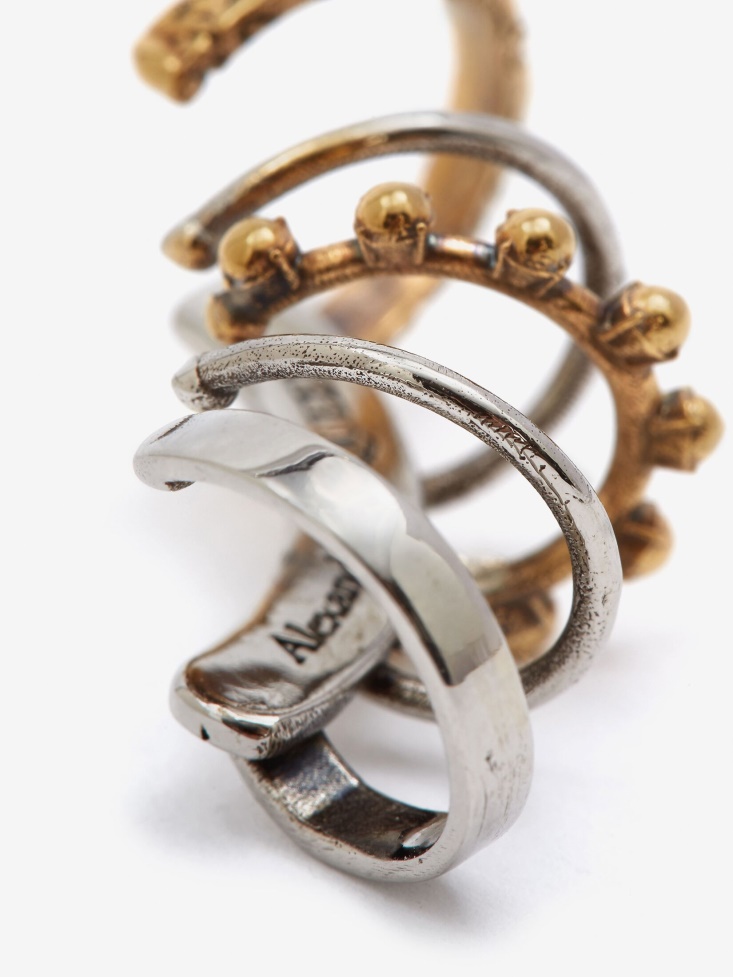 Fashion Alexander McQueen Antique Silver Women's Punk Ear Cuff