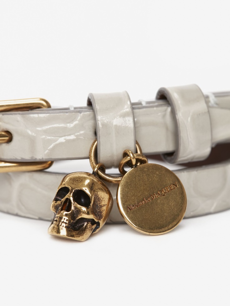 Fashion Alexander McQueen Women's Double Wrap Bracelet Grey