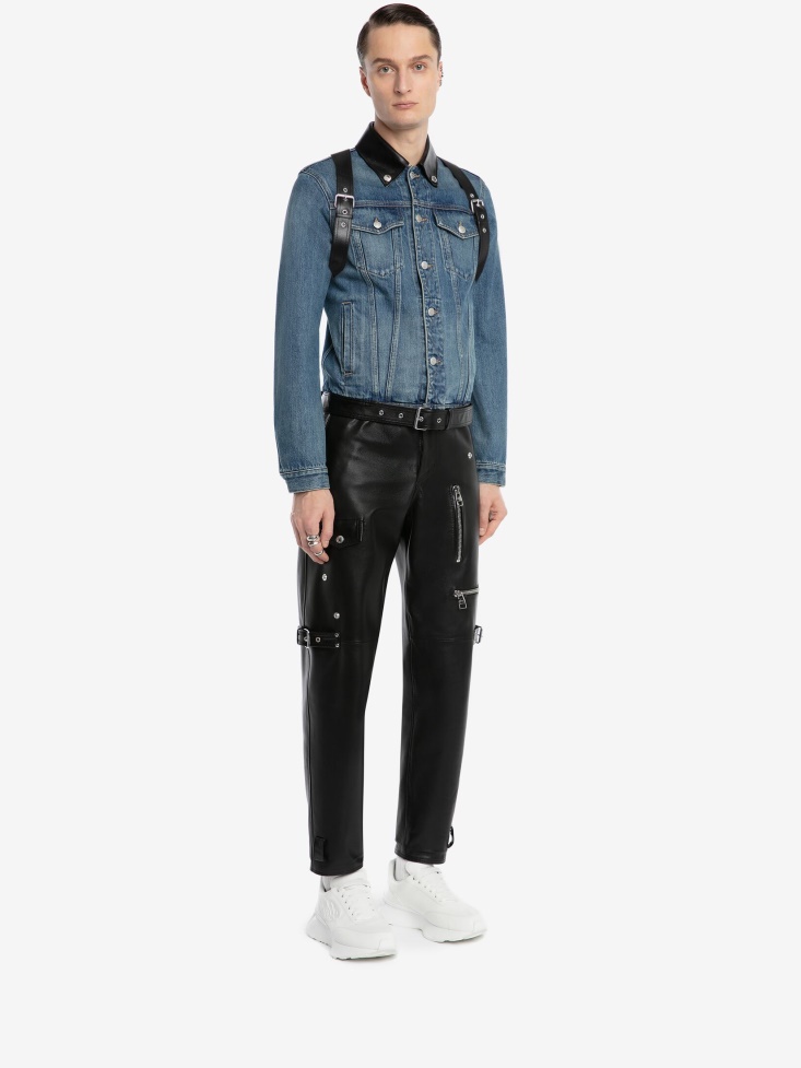 Fashion Alexander McQueen Men's Leather Harness Black