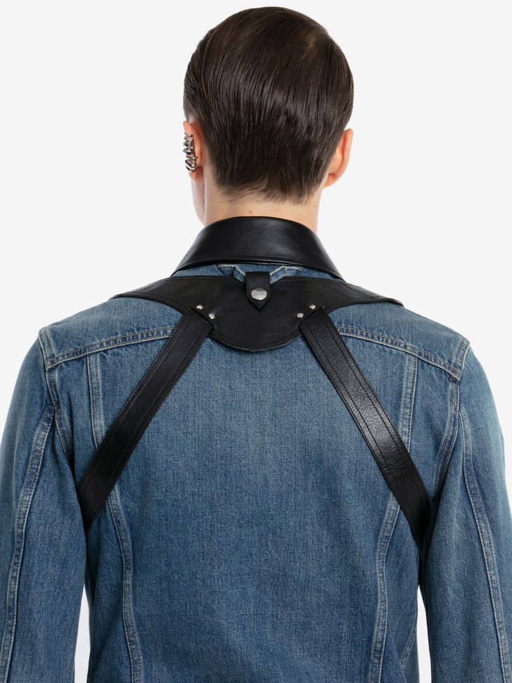Fashion Alexander McQueen Men's Leather Harness Black