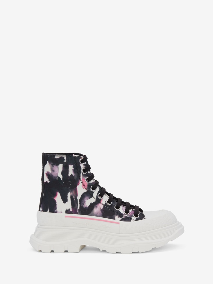 Women's Tread Slick Watercolour Graffiti Boot Multicolour Fashion Alexander McQueen