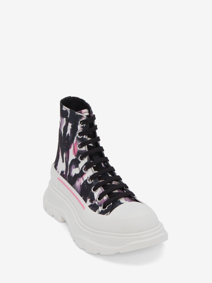 Women's Tread Slick Watercolour Graffiti Boot Multicolour Fashion Alexander McQueen