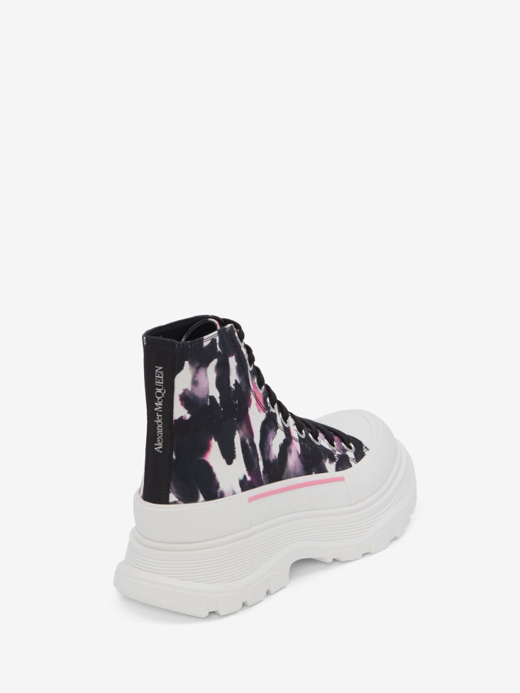 Women's Tread Slick Watercolour Graffiti Boot Multicolour Fashion Alexander McQueen