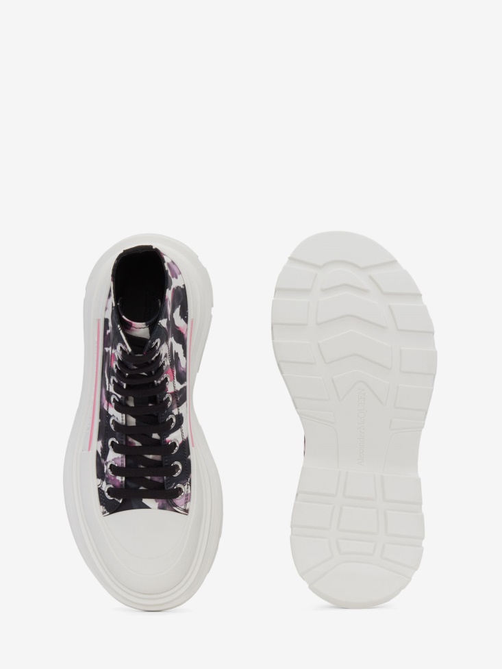 Women's Tread Slick Watercolour Graffiti Boot Multicolour Fashion Alexander McQueen