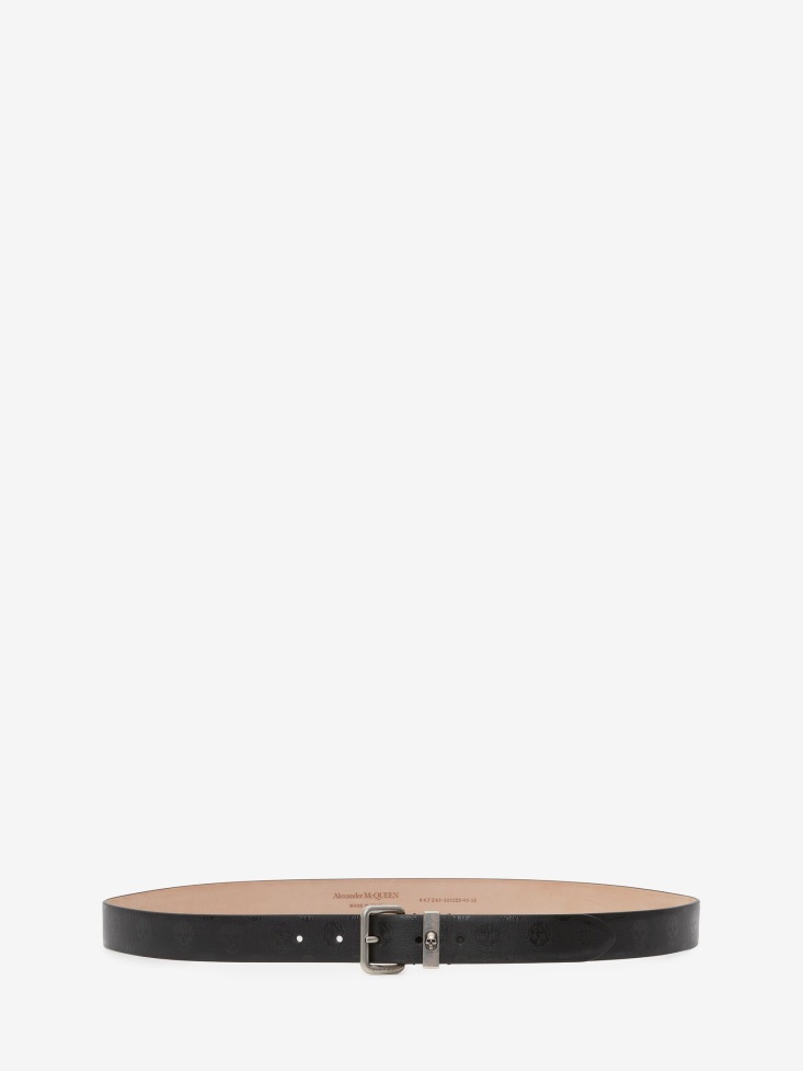 Men's Biker Skull Belt Fashion Alexander McQueen Black