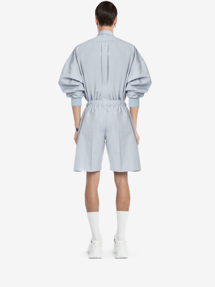 Men's Wide Leg Shorts Paradise Blue Fashion Alexander McQueen