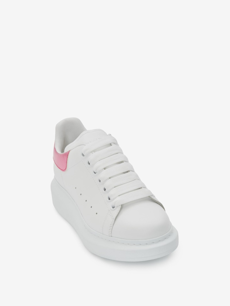White/Pink Women's Oversized Sneaker Fashion Alexander McQueen