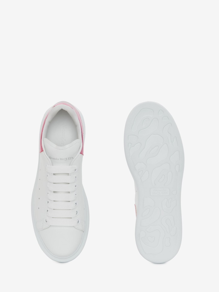 White/Pink Women's Oversized Sneaker Fashion Alexander McQueen