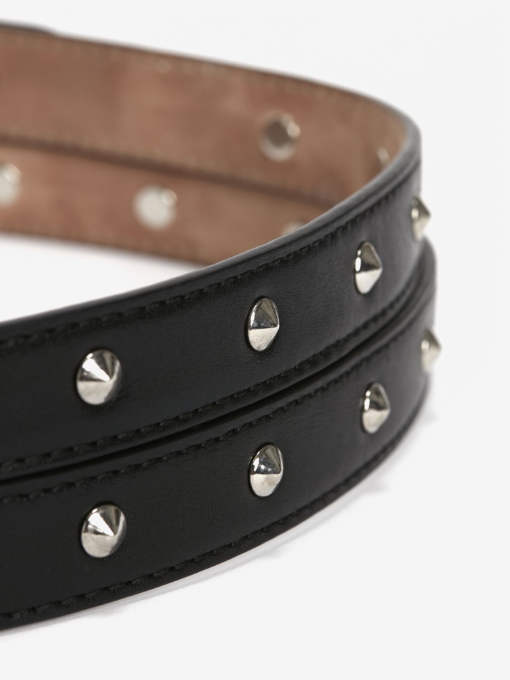 Women's Thin Studded Double Belt Fashion Alexander McQueen Black