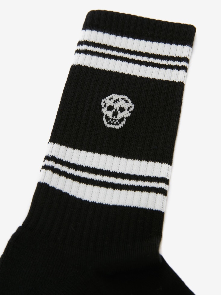 Fashion Alexander McQueen Black Men's Skull Socks