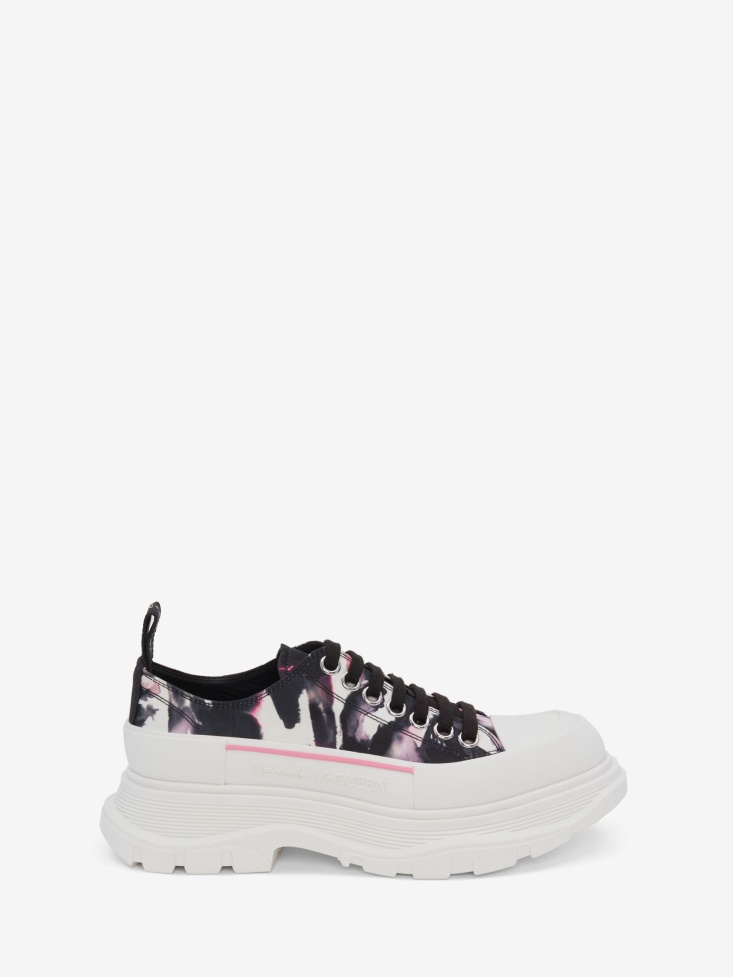 Fashion Alexander McQueen Women's Tread Slick Watercolour Graffiti Lace Up Multicolour
