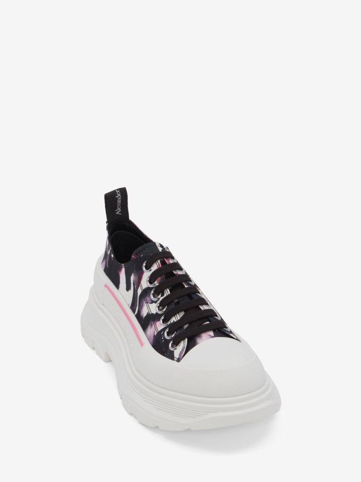 Fashion Alexander McQueen Women's Tread Slick Watercolour Graffiti Lace Up Multicolour