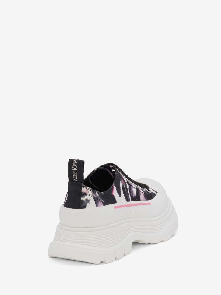 Fashion Alexander McQueen Women's Tread Slick Watercolour Graffiti Lace Up Multicolour