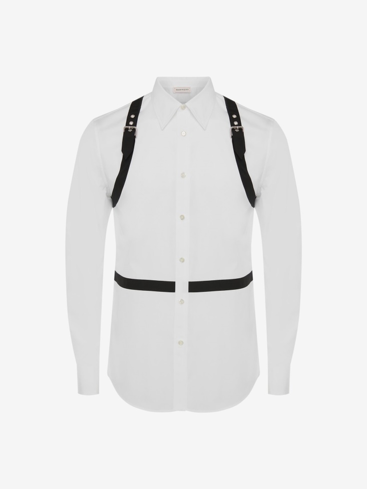 Men's Harness Shirt White Fashion Alexander McQueen